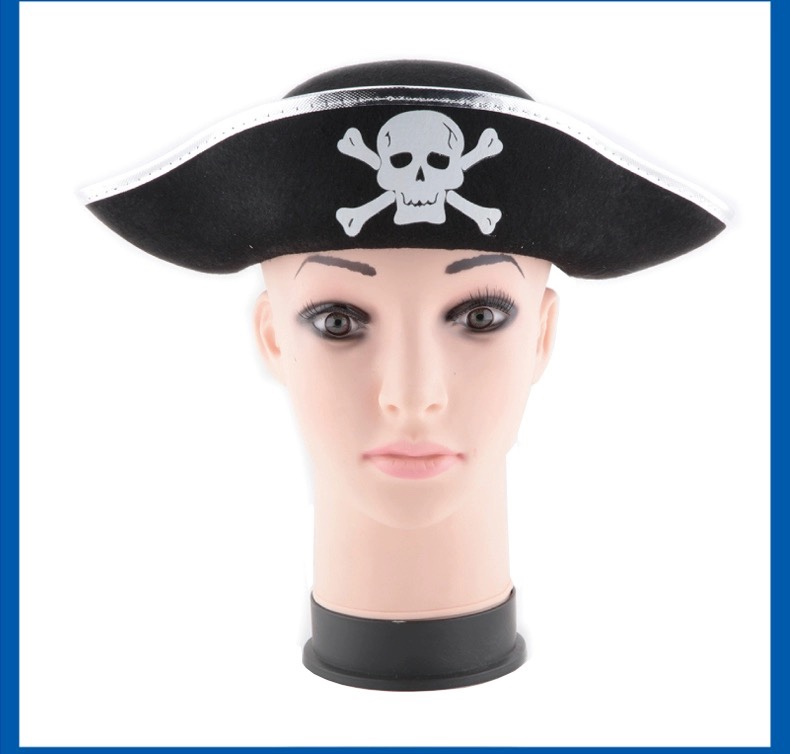 万圣节海盗船长帽海盗演出道具帽加勒比海盗船长帽子万圣节帽子详情图6