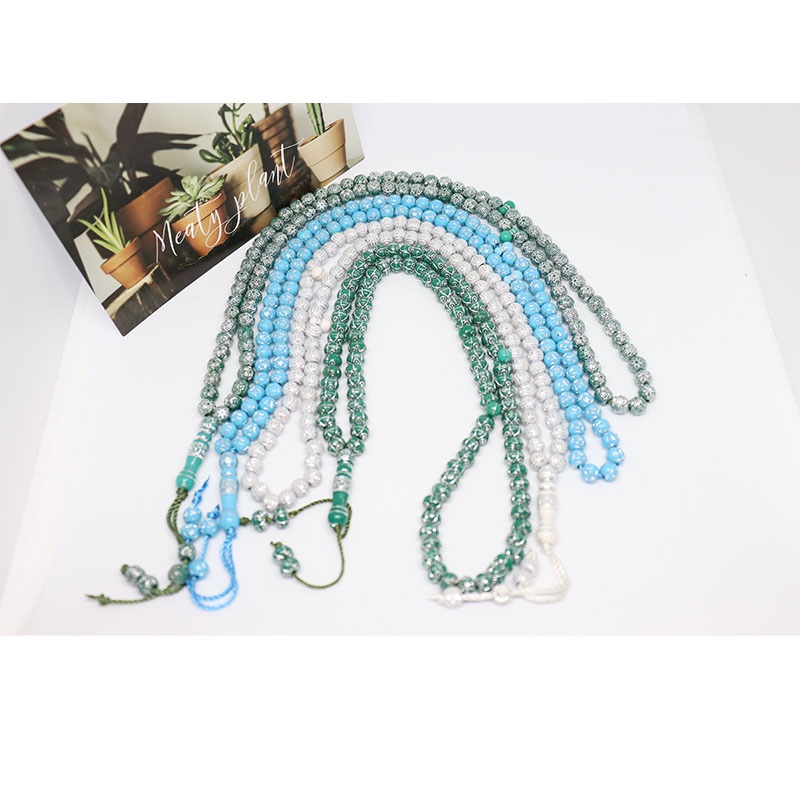Electroplated rosary beads with 99 pieces of mixed color thumbnail