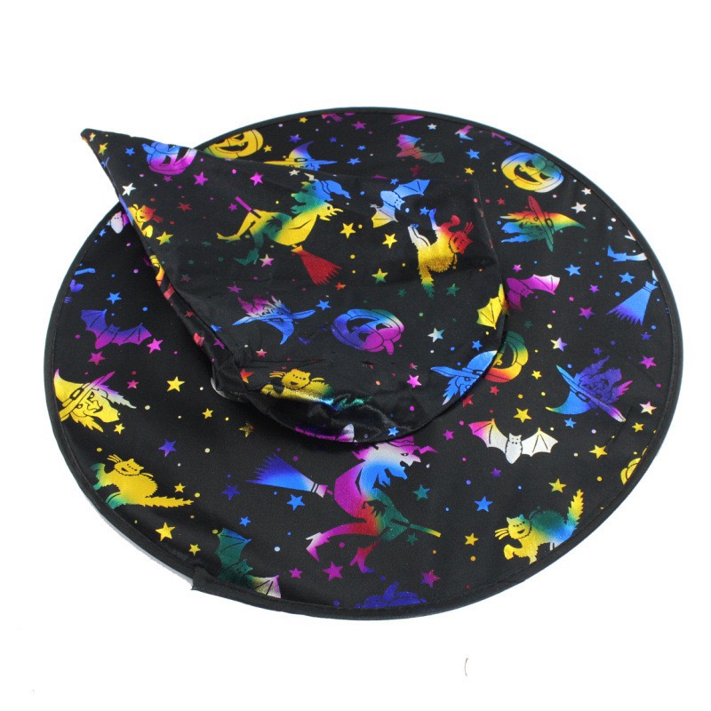 Children's Day, Halloween, costume party, splendid wizard hats, witch hats, gilded hats, adult performance props Application Scenario