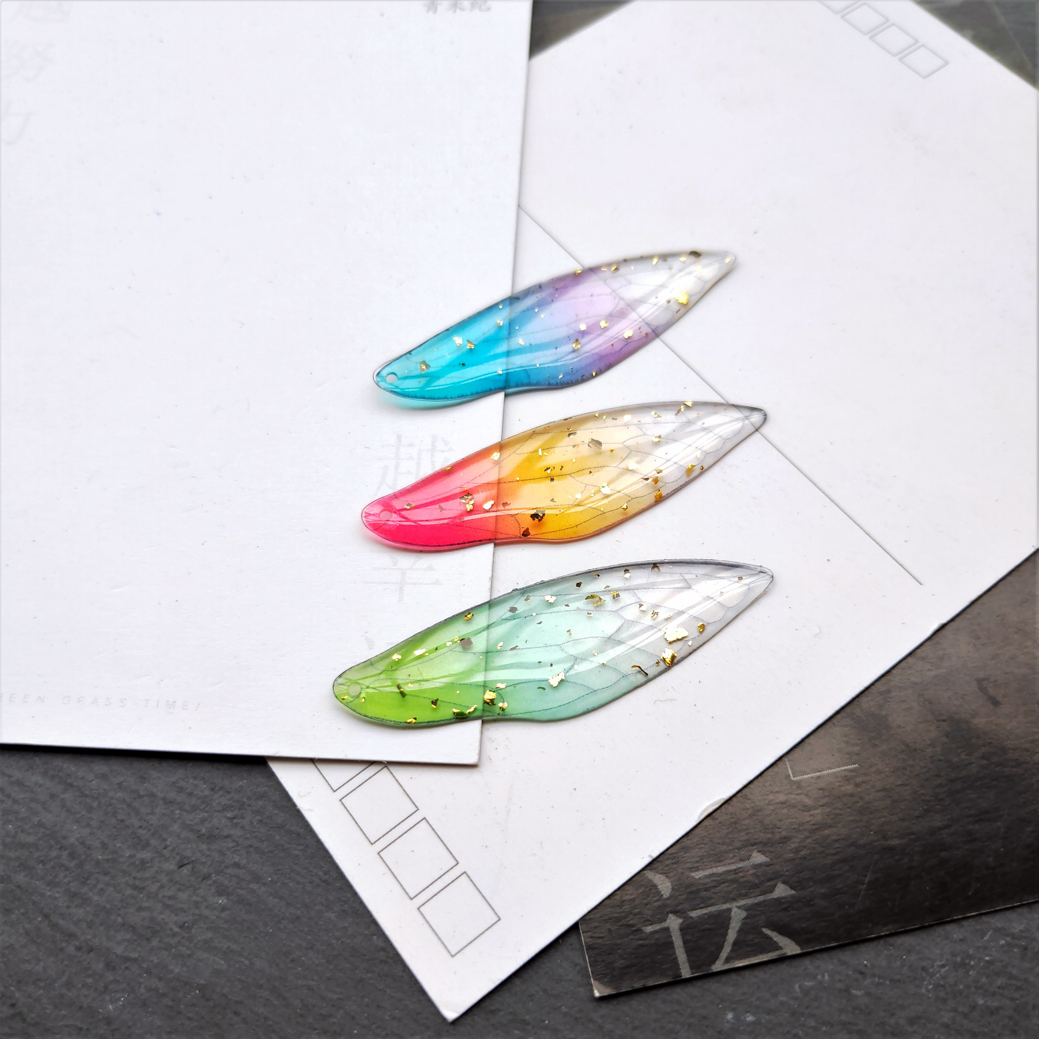 手工制作diy耳环发饰材料 单翅膀蜻蜓翼饰品吊坠配件古风发簪步摇详情图4