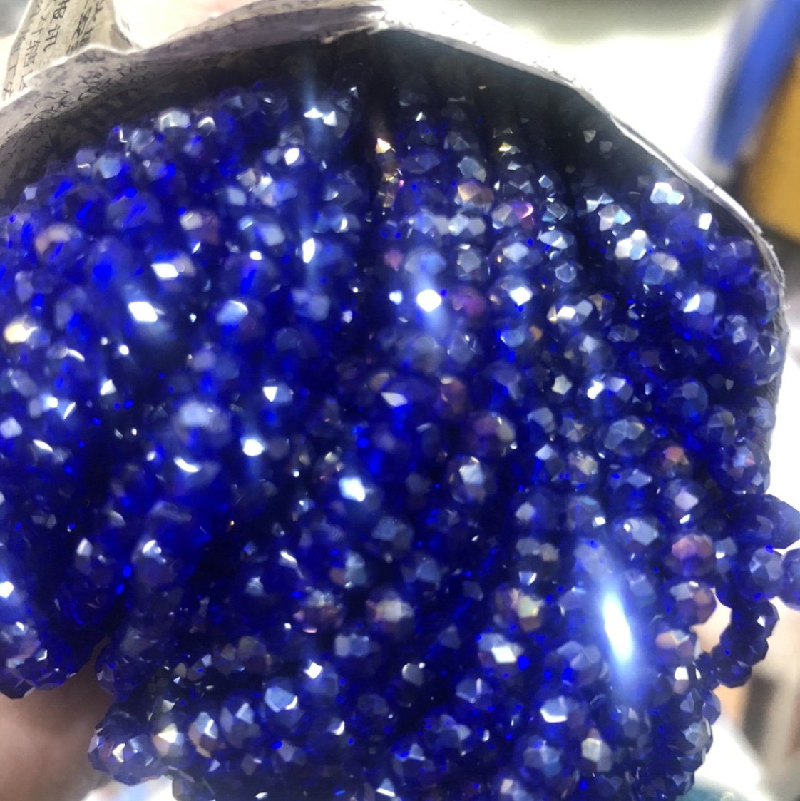 Blue crystal beads jewelry