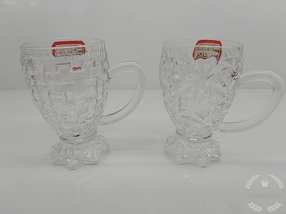 Factory direct sales of wine tea cups with handles and engraved patterns 131