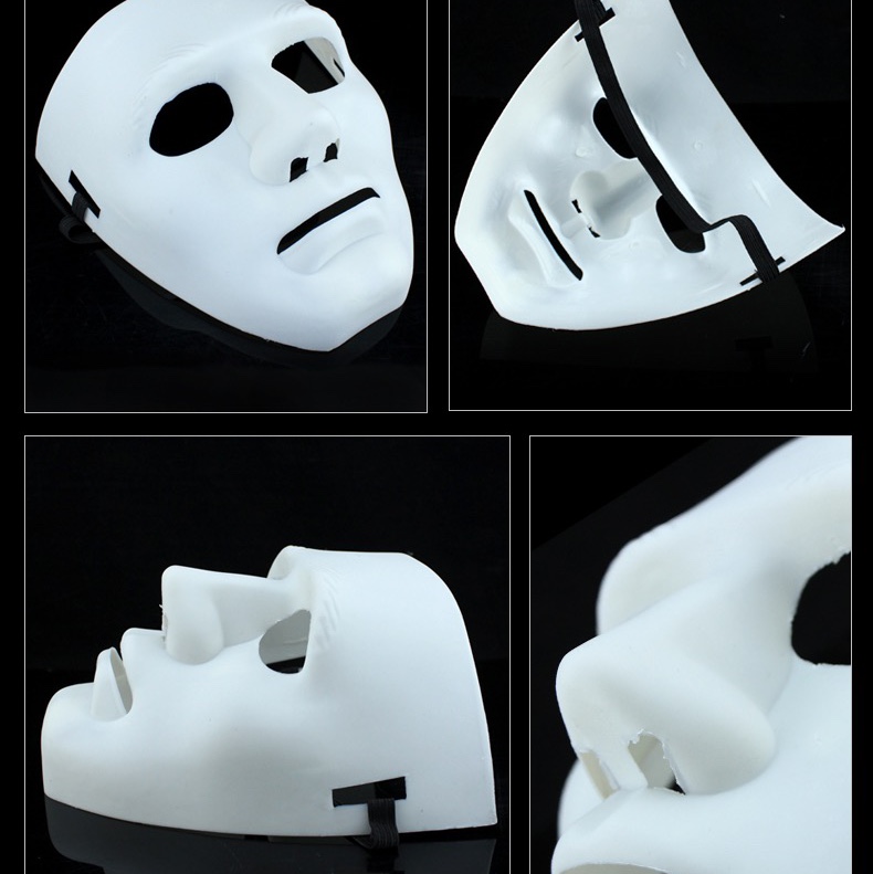 Halloween masked dancers, ghost dance steps, glow-in-the-dark street dance masks, hip-hop white balls, Easter masks, men and women Specification image