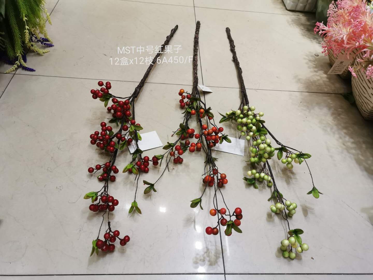 Bonsai room hotel wedding video decoration handle single branch M S T medium fruit