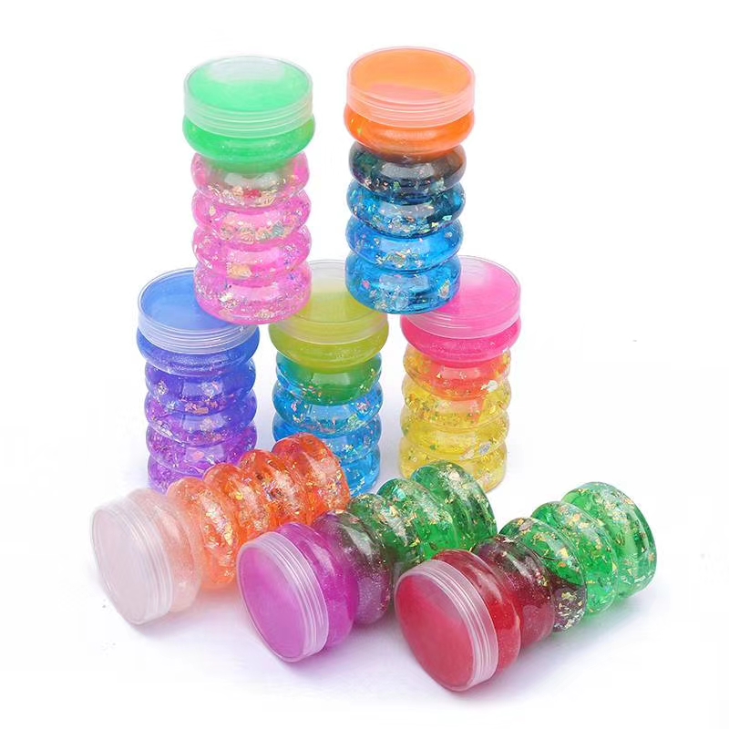 Web celebrity spiral colorful mud, bubbling mud, crystal mud