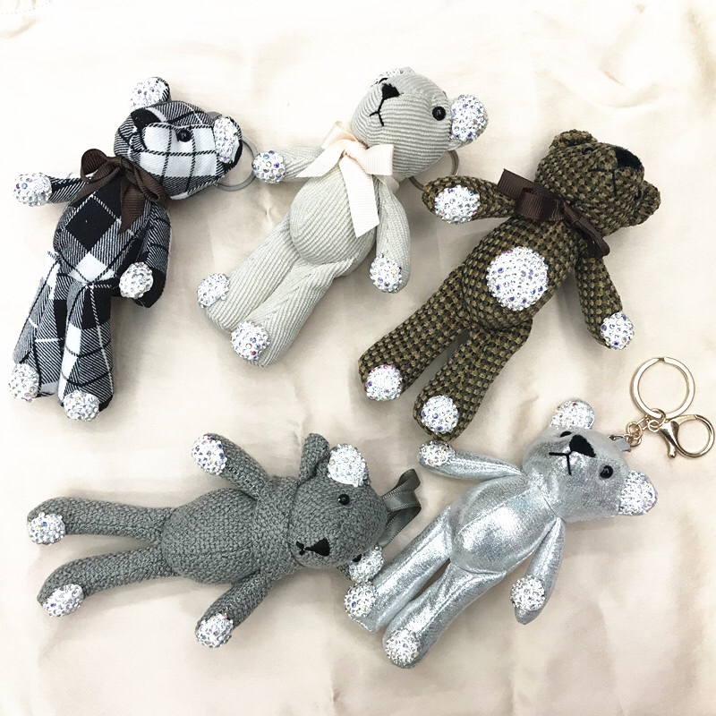 Hot style 20 cm diamond teddy bear doll stuffed toy doll manufacturer direct sale