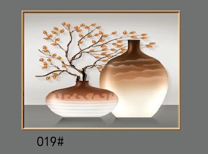 Nordic Living Room Dining Room Sofa Background Decorative Painting Landscape Painting Hanging Painting Three Couplets undefined