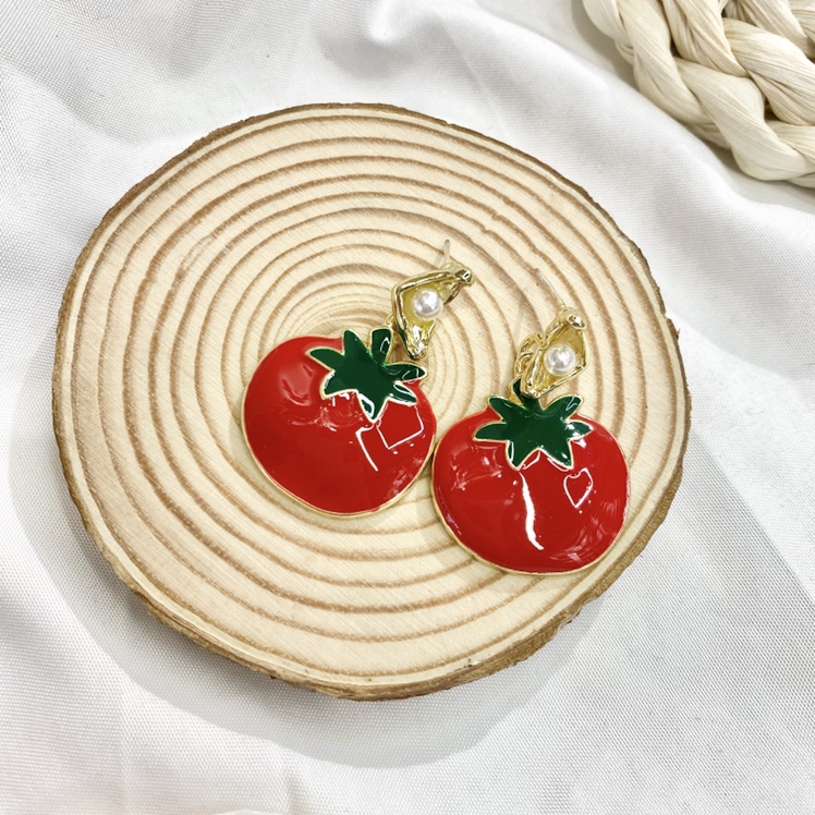 Tomato earring fruit series full figure