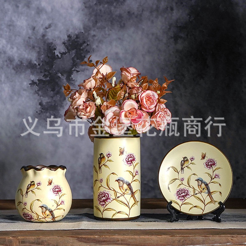 宗教佛具陶瓷摆件/陶瓷摆件/花瓶三件套细节图