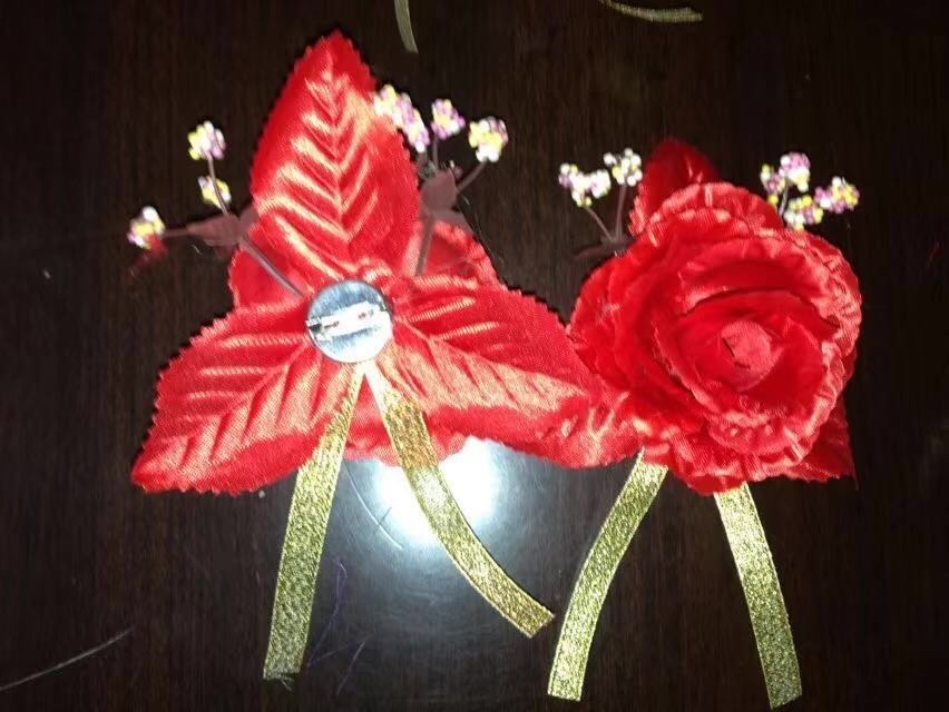 Corsage Fireworks Big Red Flower Chest Glory Flower