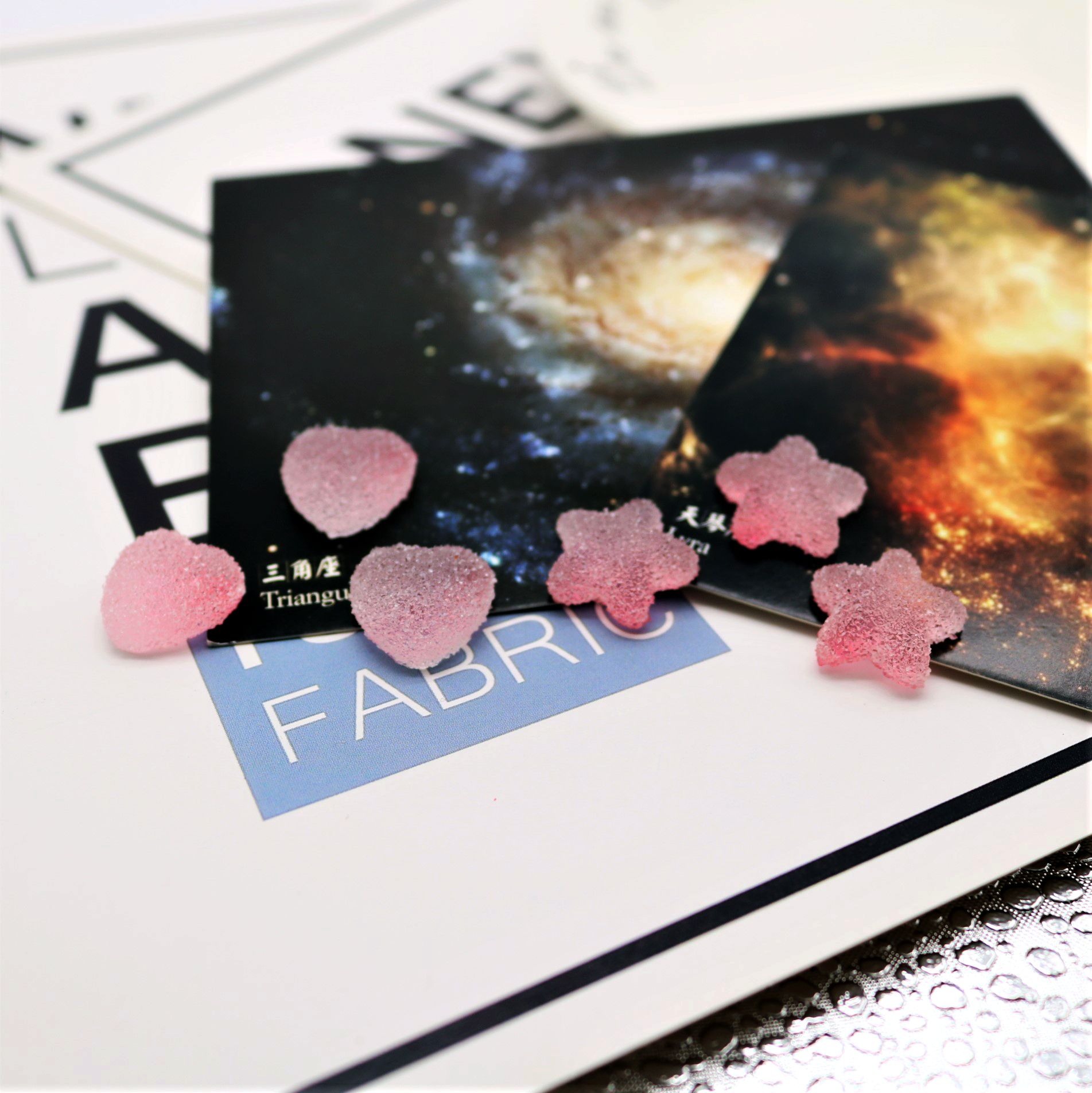 热卖爆款仿真树脂软糖渐变心形五角星手机壳diy配件美甲耳钉材料产品图