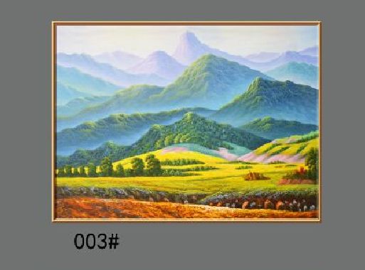 Nordic Living Room Dining Room Sofa Background Decorative Painting Landscape Painting Hanging Painting Three Couplets undefined