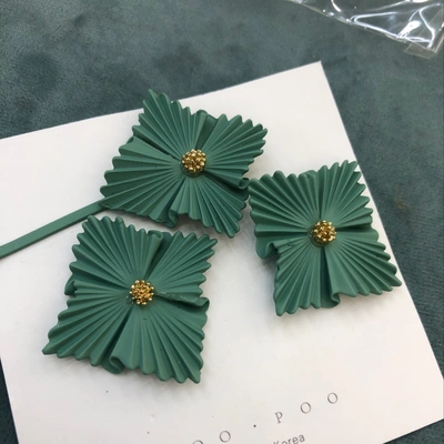 Macaron Colored Stud Earrings Clip Set