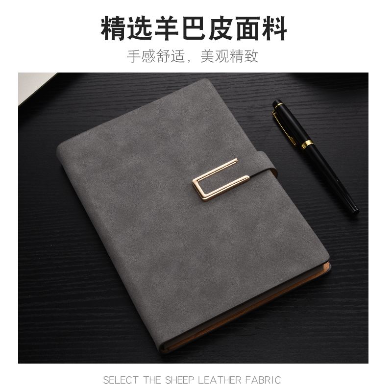 厂家直销商务办公笔记本羊巴皮记事本办公记事本细节图