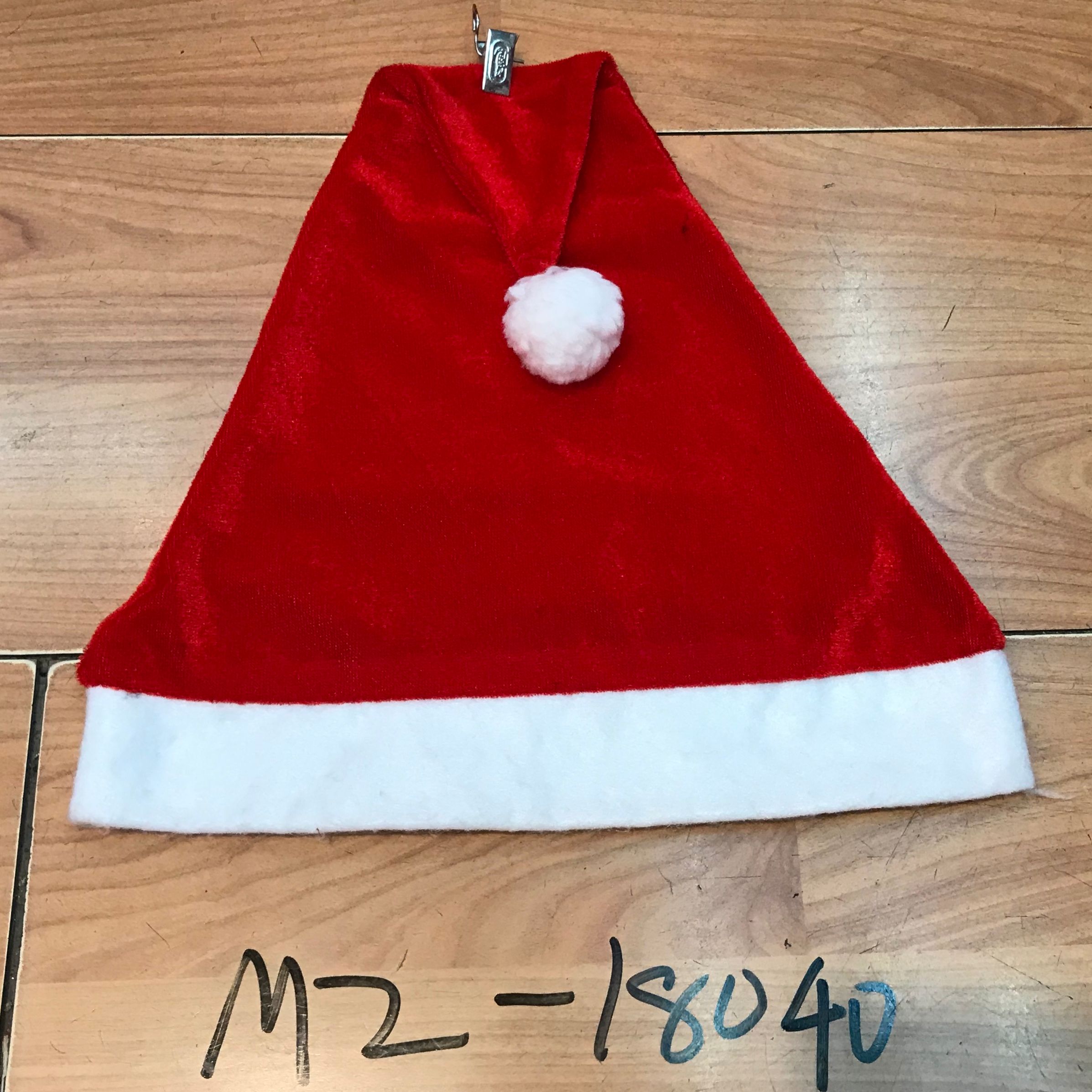 High-end velvet Christmas hat, Christmas festival big red velvet ordinary hat, adult Christmas hat factory direct sales 11 full figure