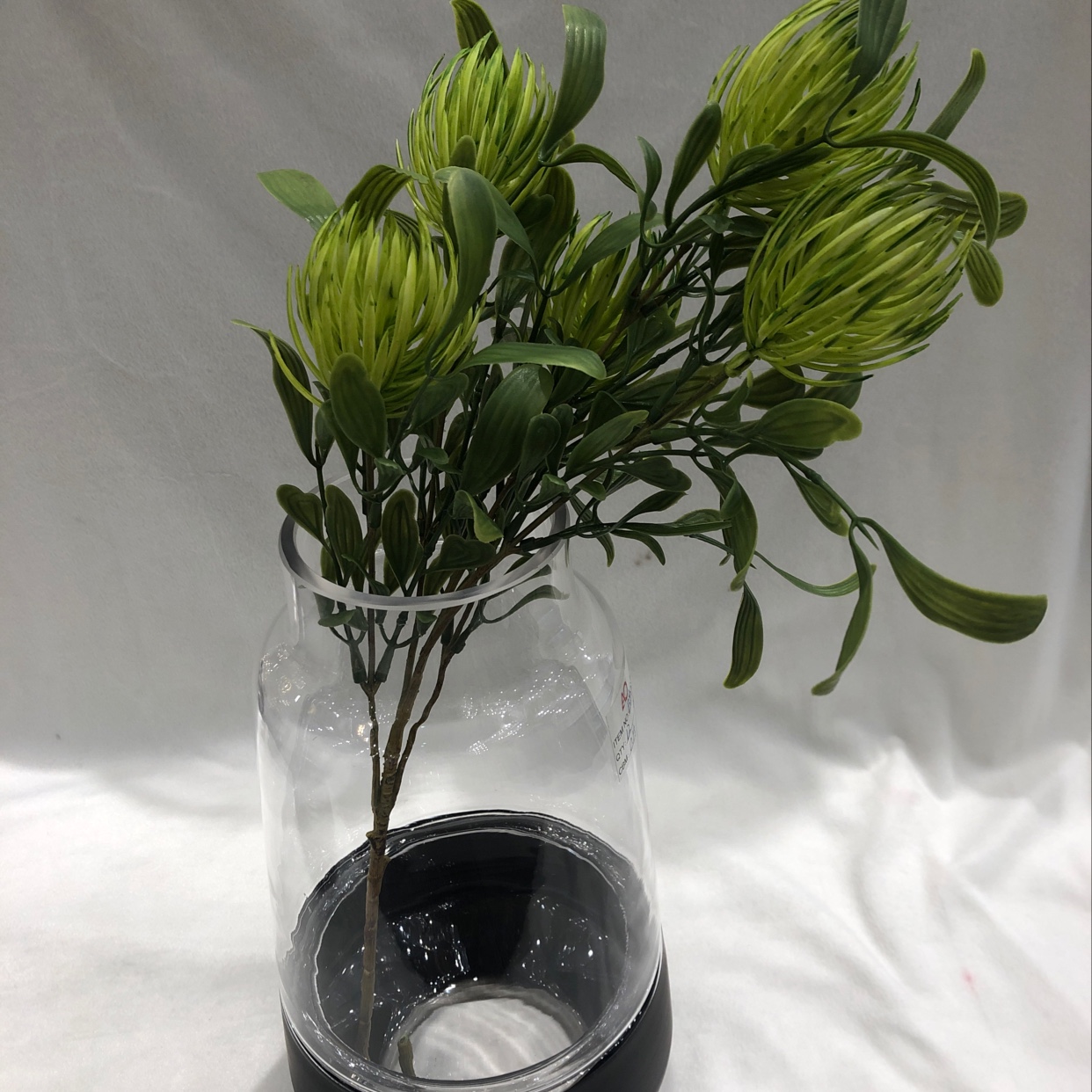 Yiwu good goods simple plated semi-black glass vase modern home living room craft decoration thumbnail