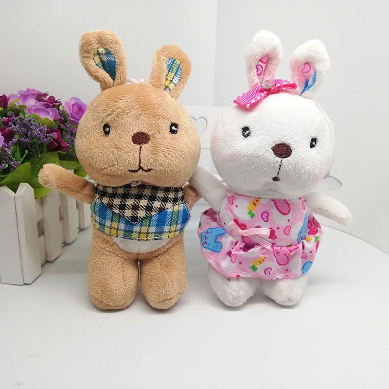 小兔毛绒玩具挂件地摊货礼物婚庆抛洒娃娃机服装配件花束礼品