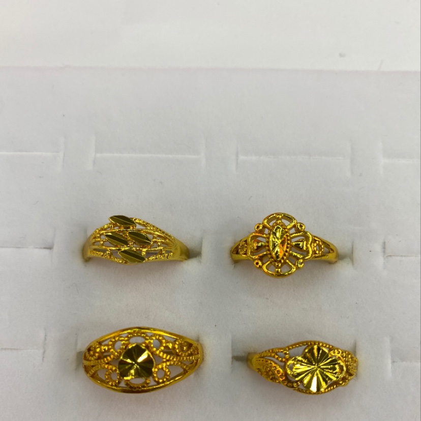 Open closed women's Fashion flower Ring (ordinary electroplating)