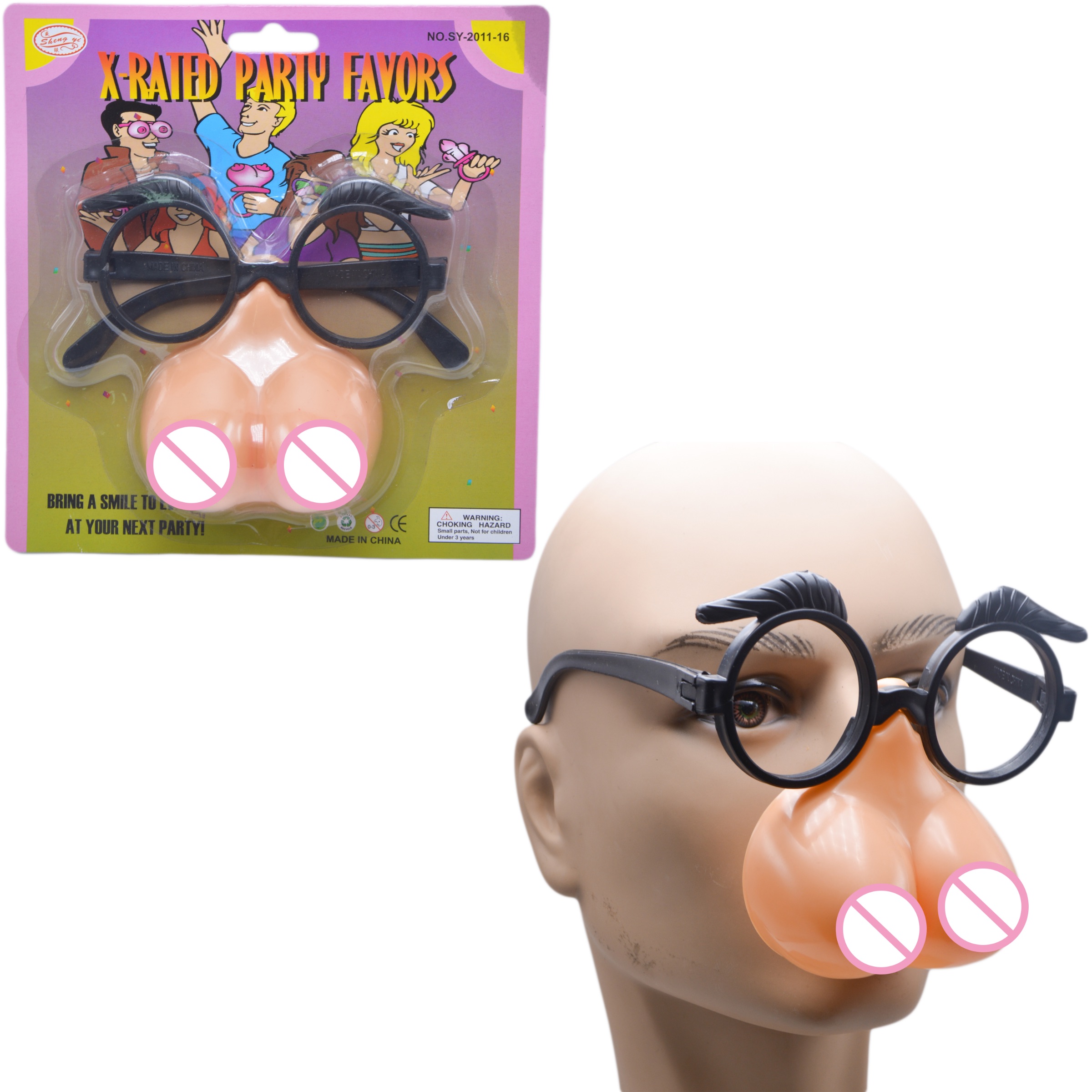 hen party Bar KTV props Erotic chest glasses