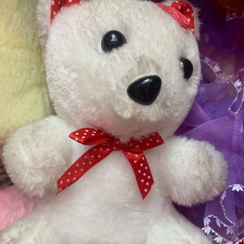 Soft toy white dotted bow tie thumbnail