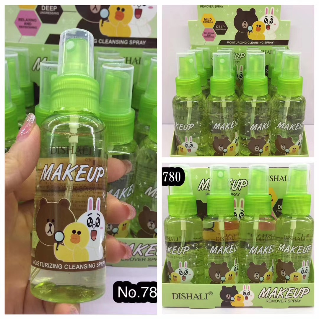 Discharge makeup spray