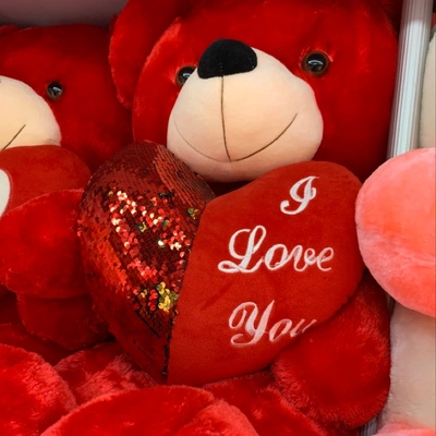 Semi-Sequins Hold The Heart Of 1 Meter Real Foreign Trade For Cartoon Toys Plush Toy Plush Doll Plush Toy Bear Wholesale
