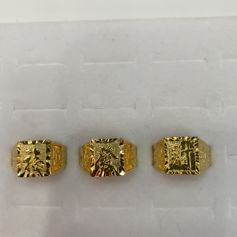 Real gold color ring for men