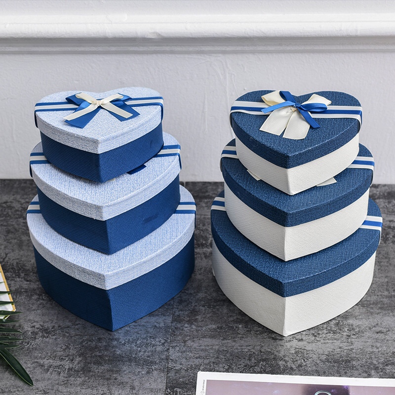 Heart-shaped gift box, flower gift box, rose box, bow, Ins gift box, ribbon thumbnail