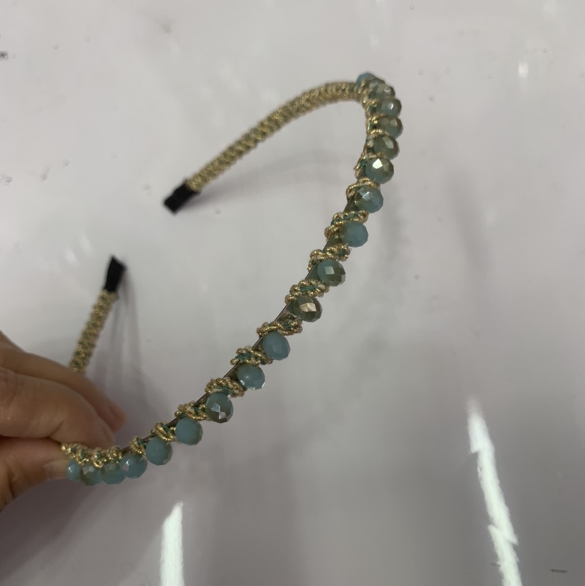 Best-selling handcrafted crystal headband, fashionable and versatile, simple and elegant headwear for ladies, gold star accessory