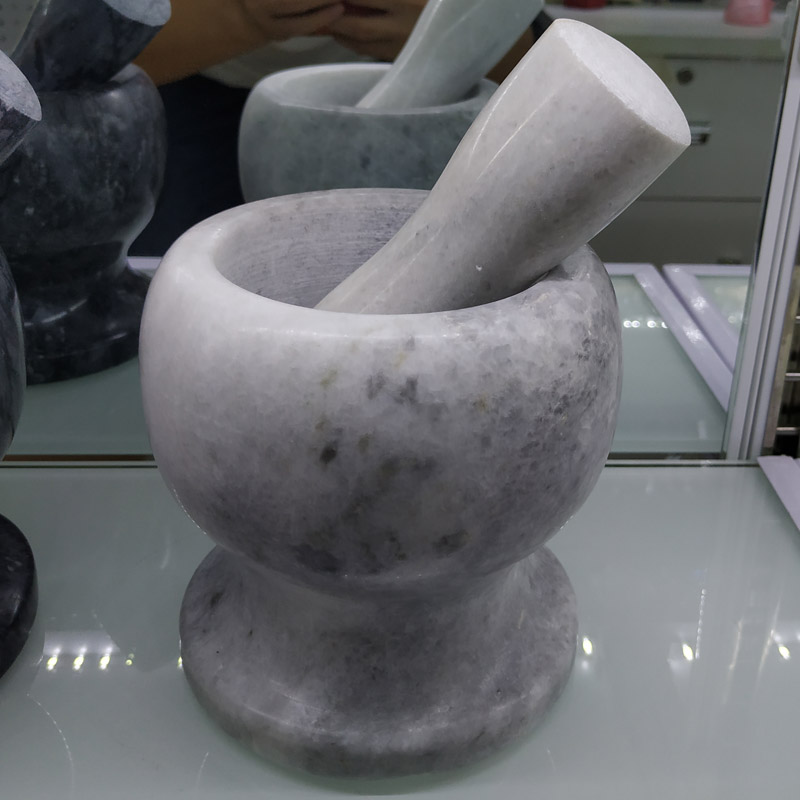 Shenzhou Jade medium-sized marble garlic bowl, garlic grinder, household kitchenware, food grinder detail image 2