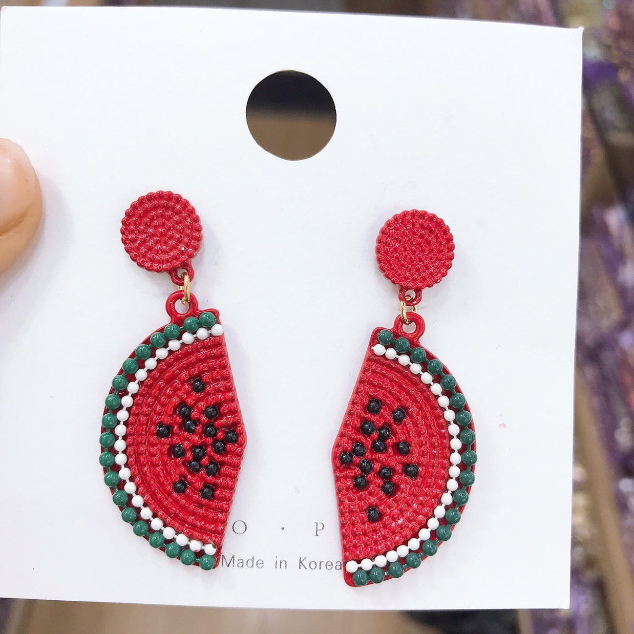 The popular online fashion and trendy fruit series watermelon earrings