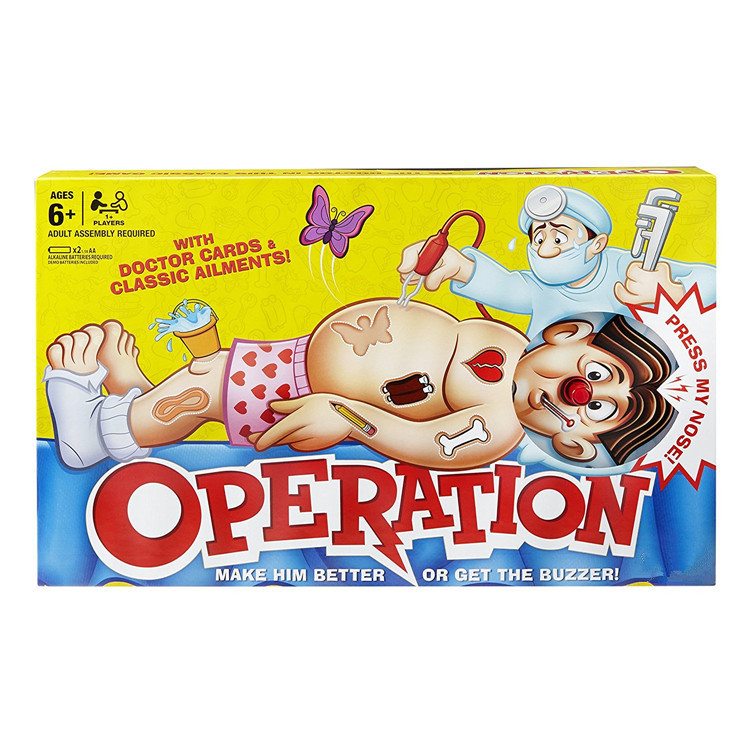 The classic Operation Game Operation game Christmas Santa Claus toys in the United States exploded toys