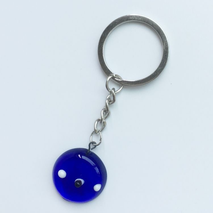 New handcrafted glass blue eye keychain pendant EVIL EYES