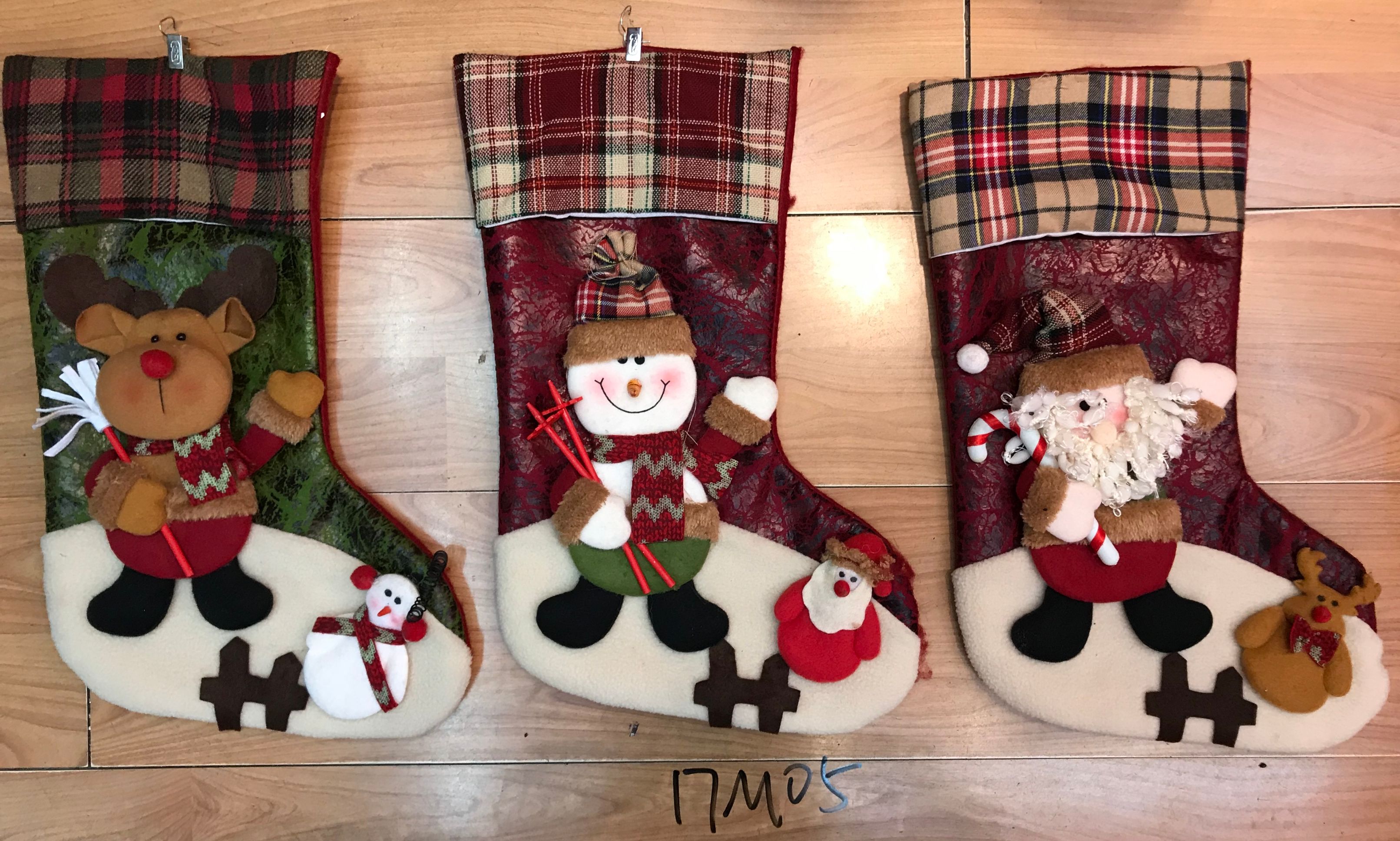 Cartoon socks Christmas decoration Socks Christmas gift socks Christmas Stockings Santa Claus Decorations Santa Snowman deer Christmas decoration socks thumbnail