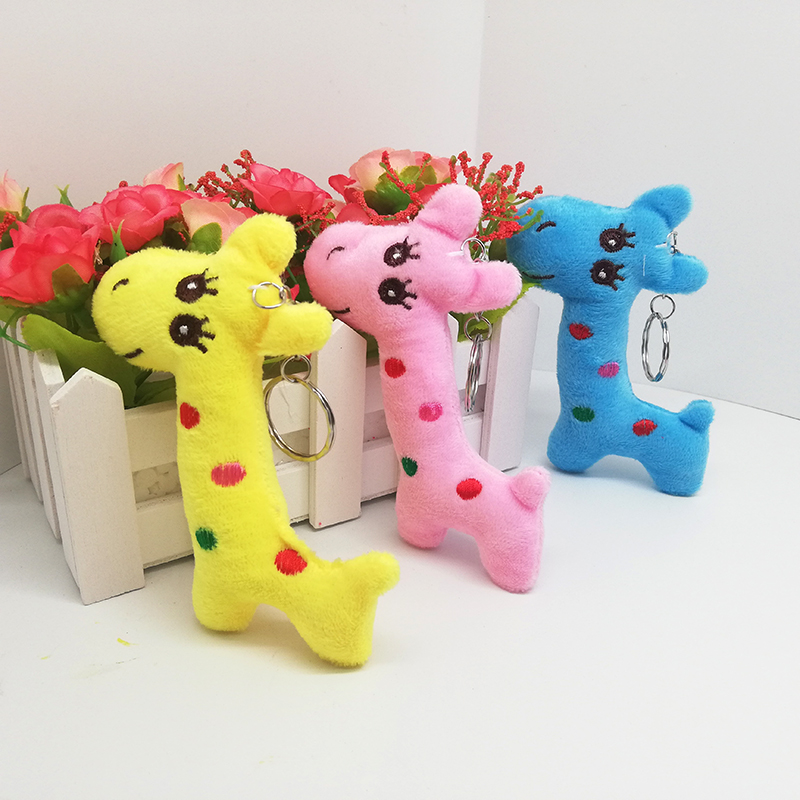 Cute plush giraffe pendants, car keychains, backpack decorations, wedding scattering gifts, clothing accessories, dolls detail image 8