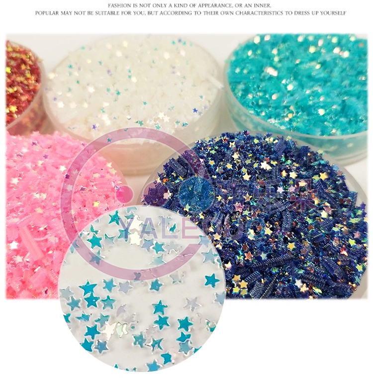 2mm five-pointed star sequin nail stickers, bead diy accessories, eye makeup, slime phone case material, glitter powder accessories detail image 4