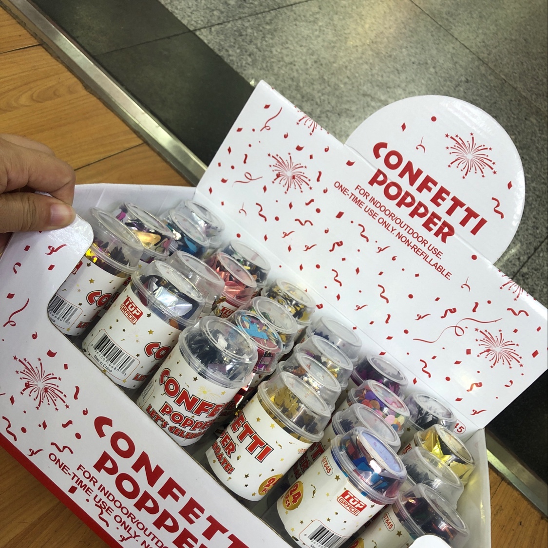 节日小喷筒 掌型 迷你彩条 生日派对 儿童聚会，学生party 推推乐详情图7