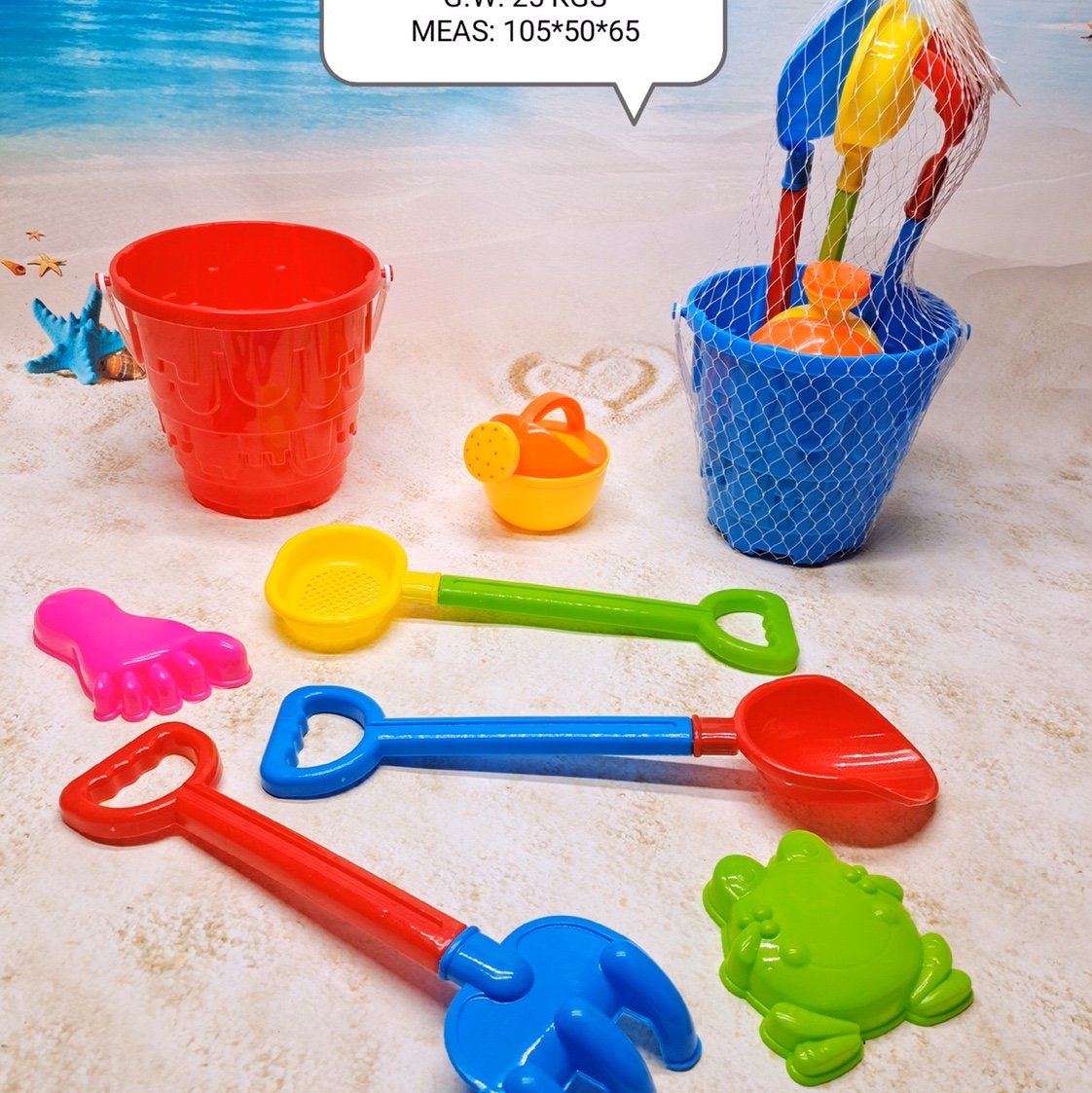 Sand-digging tool set, shovel, beach bucket set, boys' and girls' Cassia seed tool set 688-97C Application Scenario