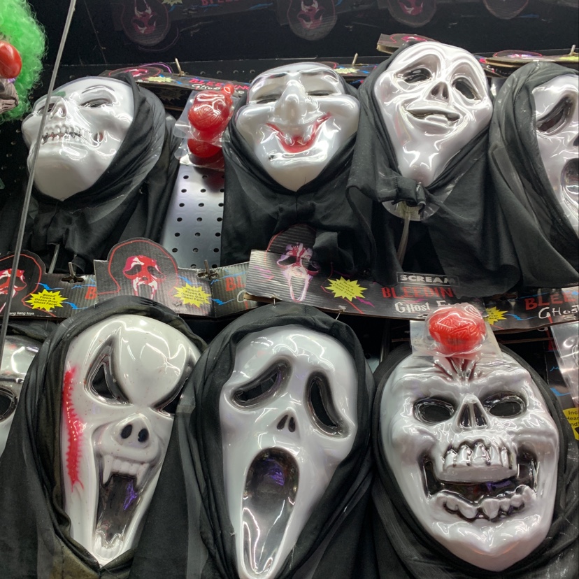 万圣节流血面具图