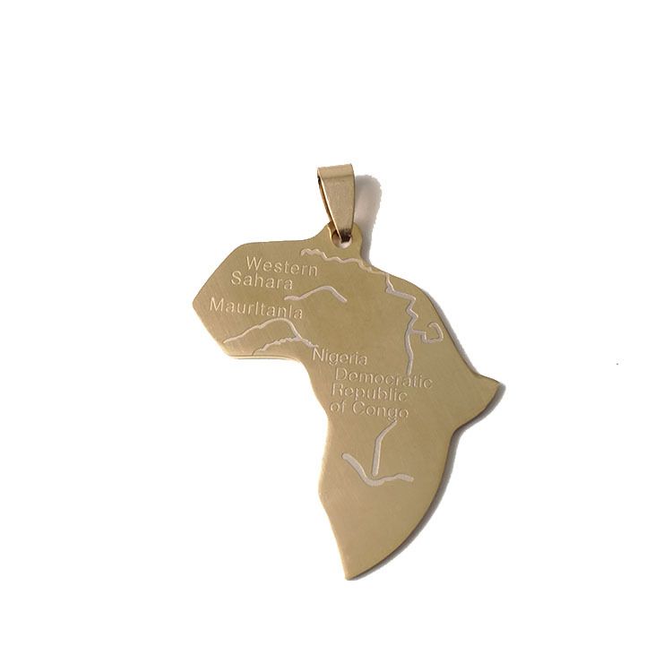 Africa map pendant