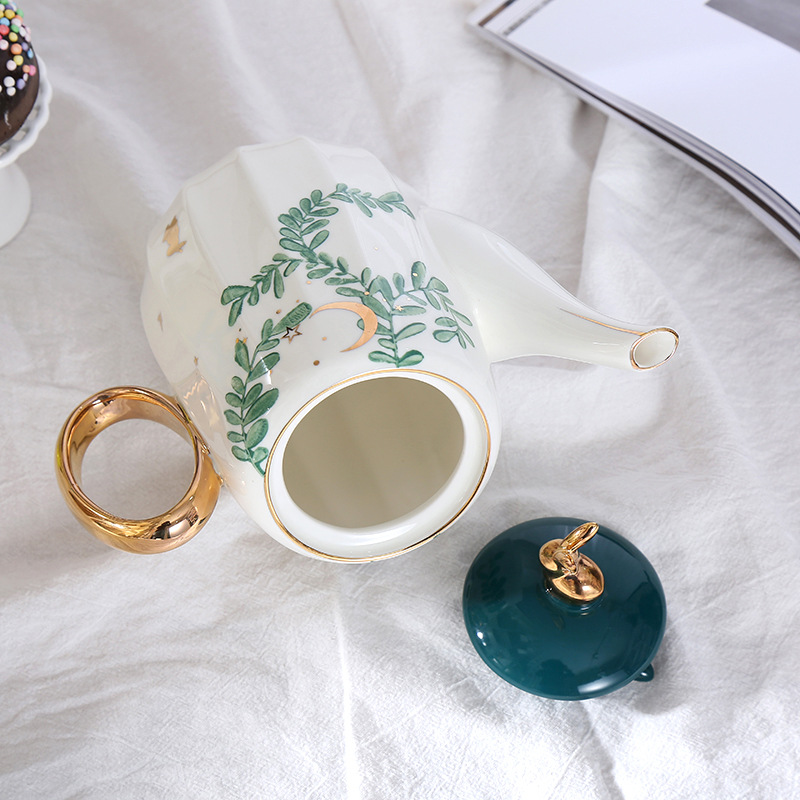British teapot, ceramic cup, three-piece set, home flower tea cup, European creative coffee cup, tea set, wholesale of Taobao utensils undefined