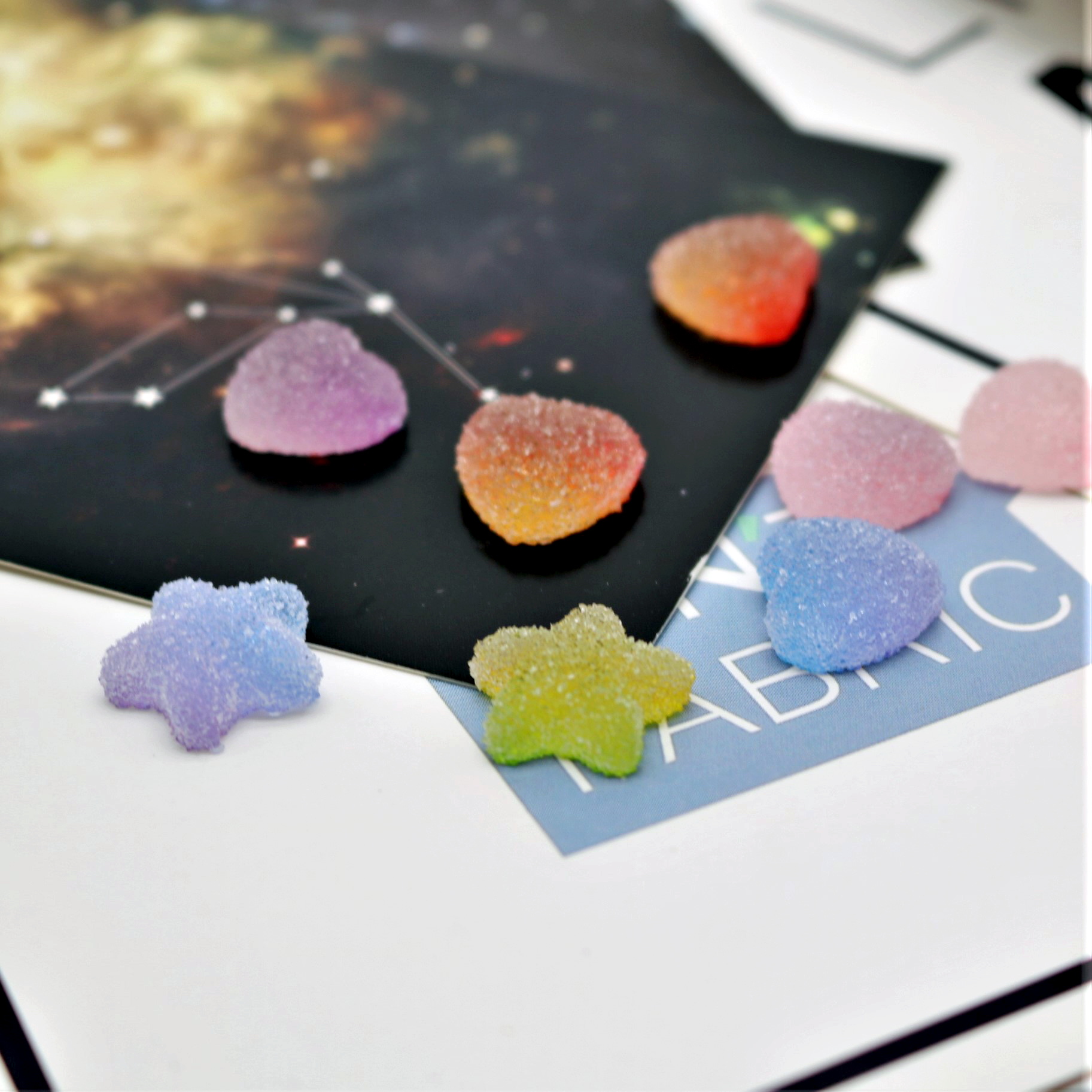 热卖爆款仿真树脂软糖渐变心形五角星手机壳diy配件美甲耳钉材料详情图1