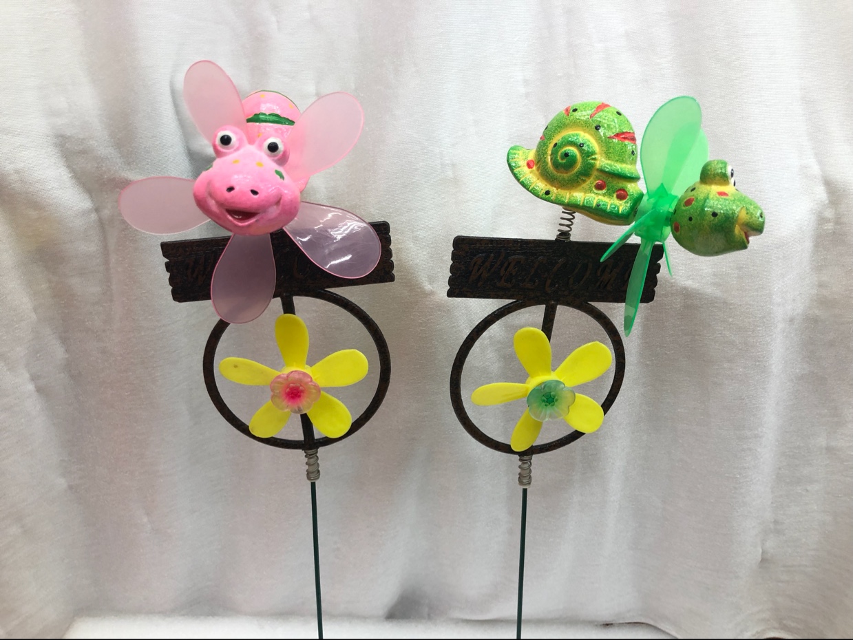 上下风车蜗牛装饰工艺品3D立体彩色塑料1