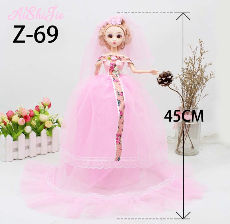 Manufacturer direct selling 45cm joint movable double wedding princess Barbie doll children toy girl birthday gift thumbnail