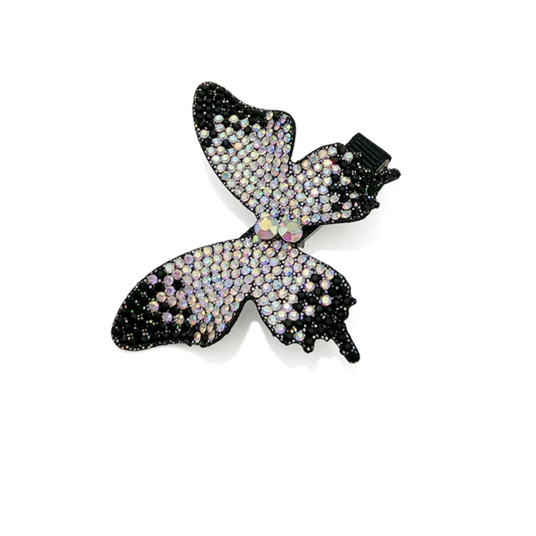 Woman wearing Butterfly Drill Bobby Pin in office setting