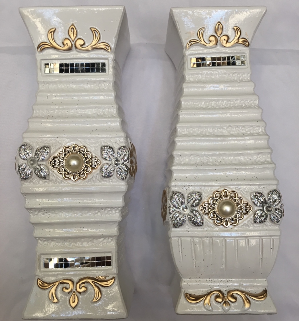 30厘米花盆/白色大花瓶/陶瓷花瓶细节图