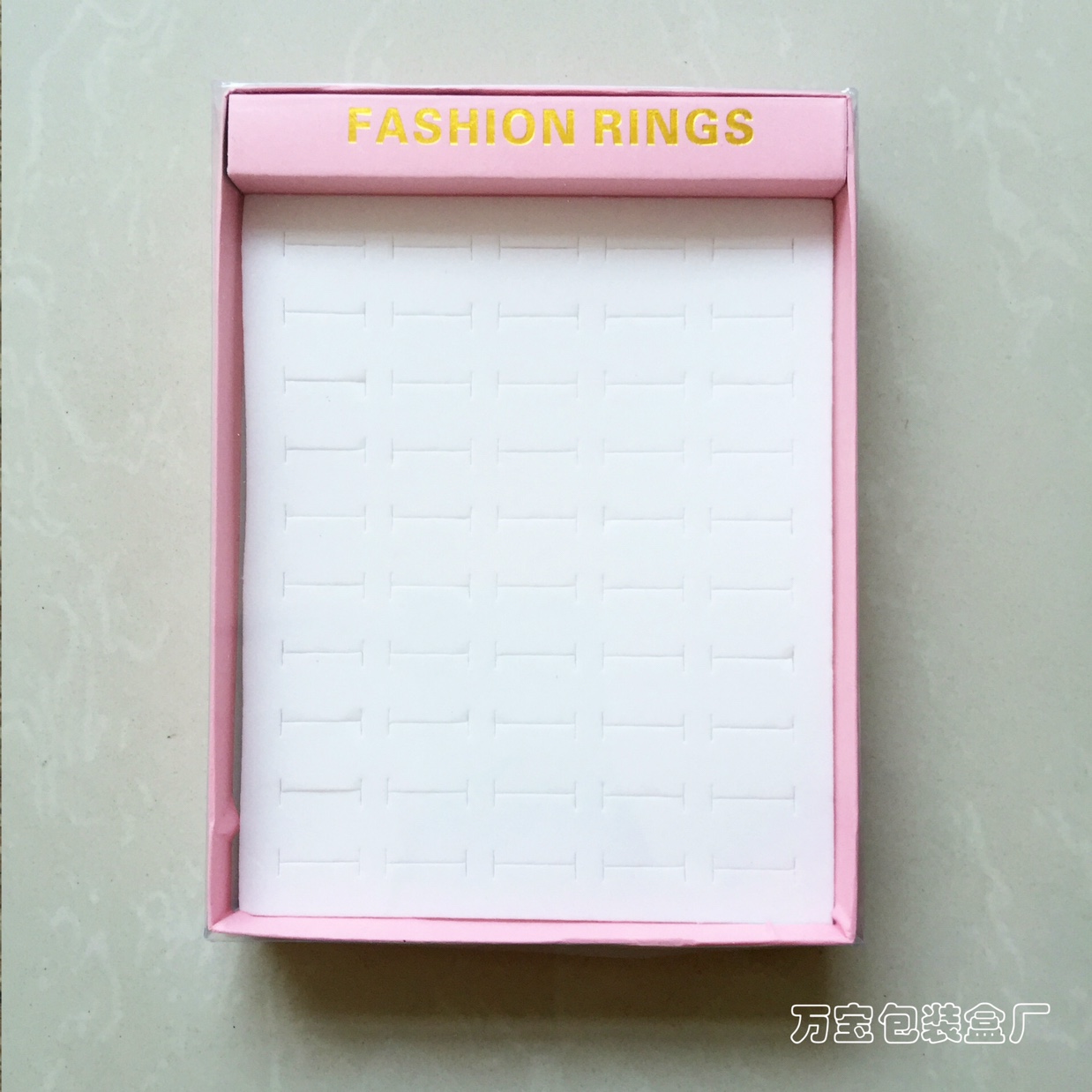 Powder 50 hole with trademark ring box jewelry box children's jewelry box wholesale manufacturers spot direct selling thumbnail