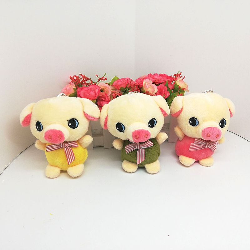 Cartoon toy mini plush pendant pig cute toy bag car keys pendant wedding gifts