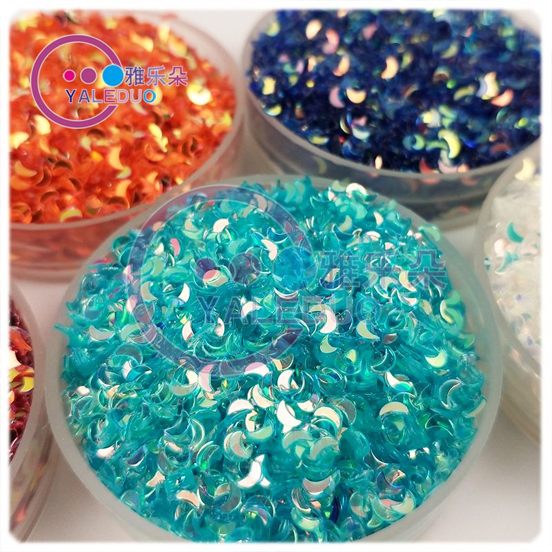 3mm crescent-shaped sequin nail art beads, diy handmade accessory materials, evening T stage, wedding dress, epoxy resin accessories Specification image