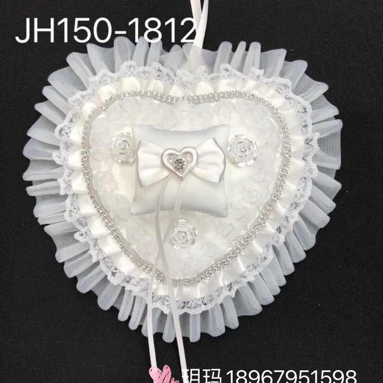 一件代发戒枕婚庆道具泡沫戒枕速卖通亚马逊爆款心型戒枕产品图